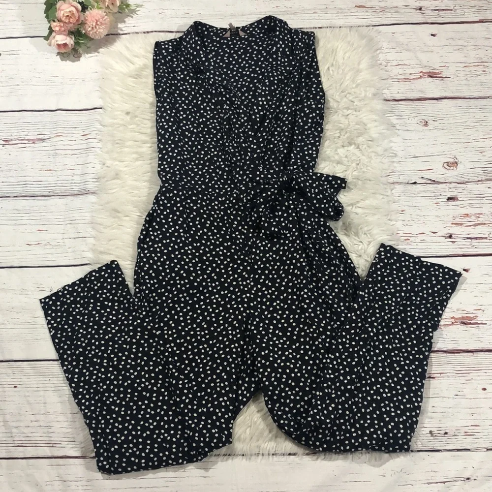 Tailored Rebecca Taylor Pearl Dot Jacquard Faux Wrap Silk Blend Jumpsuit